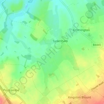 Carte topographique Kingston Stert, altitude, relief