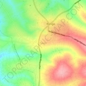 Carte topographique Paulo, altitude, relief