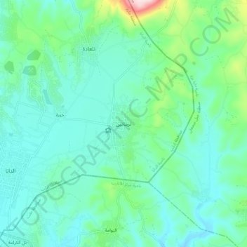 Carte topographique Termanin, altitude, relief