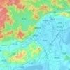 Carte topographique District de Chengxiang, altitude, relief