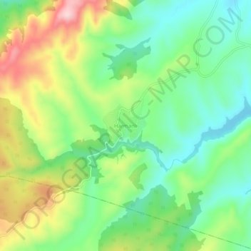 Carte topographique Harmanlı, altitude, relief