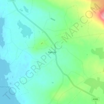 Carte topographique Harray, altitude, relief