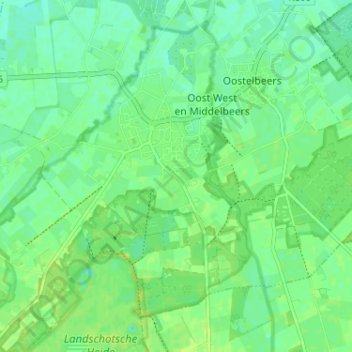 Carte topographique Kuikseind, altitude, relief