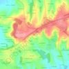 Carte topographique Le Croissant, altitude, relief