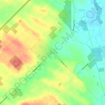 Carte topographique Sweaburg, altitude, relief