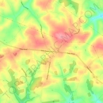 Carte topographique Brogue, altitude, relief