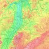 Carte topographique Kraichgau, altitude, relief