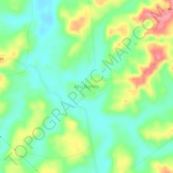 Carte topographique Alto Bonito, altitude, relief