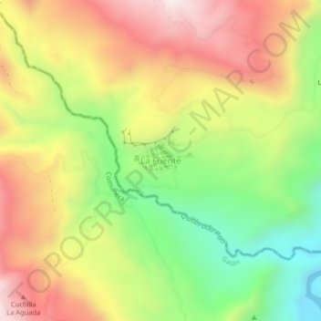Carte topographique La Fuente, altitude, relief
