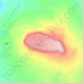 Carte topographique Table de Jugurtha, altitude, relief
