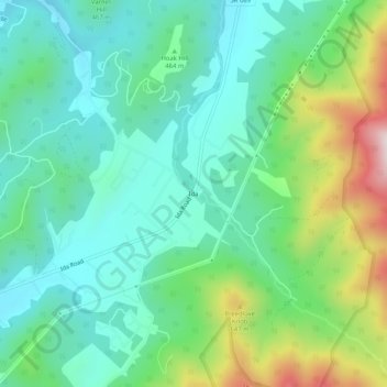 Carte topographique Ida, altitude, relief