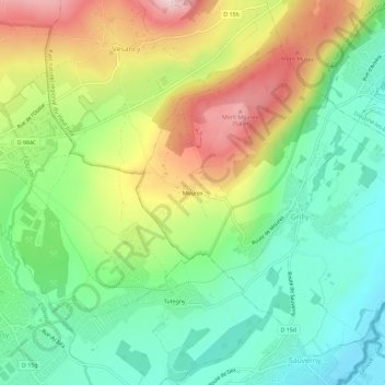 Carte topographique Mourex, altitude, relief