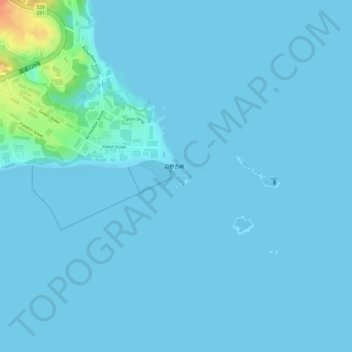 Carte topographique Ryukyu Islands, altitude, relief