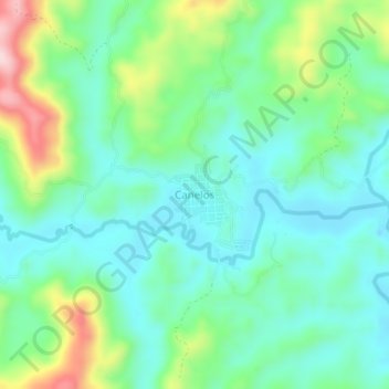 Carte topographique Canelos, altitude, relief