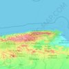 Carte topographique El Valle de Caracas, altitude, relief