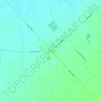 Carte topographique Merlin, altitude, relief