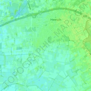 Carte topographique Lage Wijst, altitude, relief