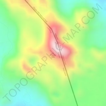 Carte topographique Chyulu Hills, altitude, relief