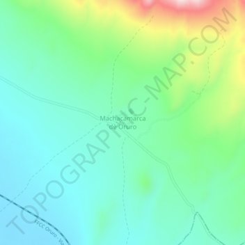 Carte topographique Machacamarca de Oruro, altitude, relief
