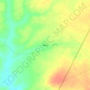 Carte topographique Aldeia, altitude, relief