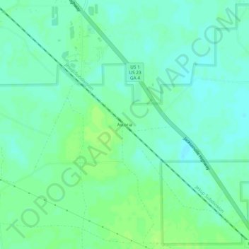 Carte topographique Astoria, altitude, relief