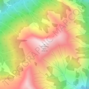 Carte topographique Tumbling NE5, altitude, relief