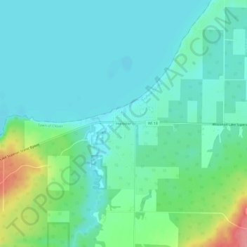 Carte topographique Herbster, altitude, relief