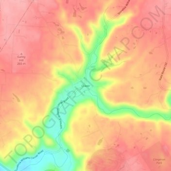 Carte topographique Craver, altitude, relief