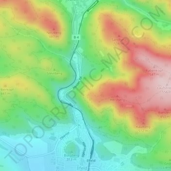 Carte topographique Gänseschnabel, altitude, relief