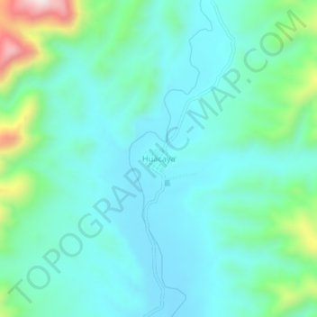 Carte topographique Huacaya, altitude, relief