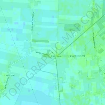 Carte topographique Braamberg, altitude, relief