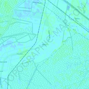 Carte topographique Balco, altitude, relief