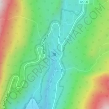 Carte topographique Silver Falls, altitude, relief