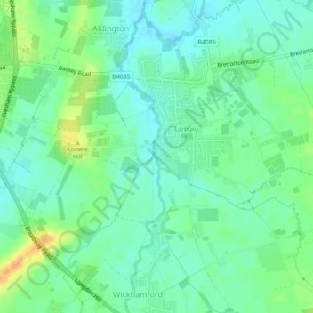 Carte topographique Silk Mill, altitude, relief