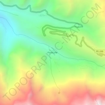 Carte topographique Panticalle, altitude, relief