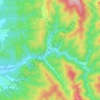 Carte topographique Algeriz, altitude, relief