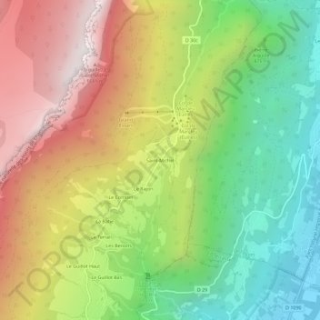 Carte topographique Saint-Michel, altitude, relief