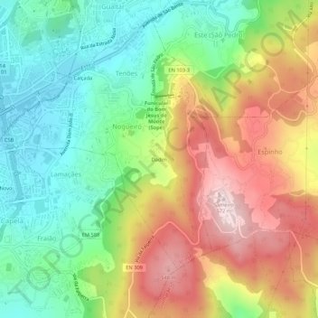 Carte topographique Dadim, altitude, relief