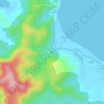 Carte topographique Jawili Falls, altitude, relief