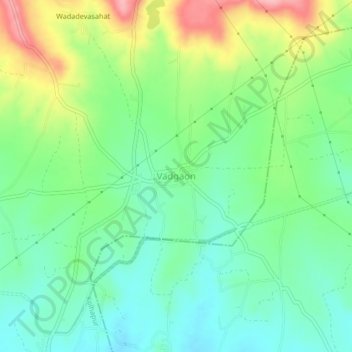 Carte topographique Vadgaon, altitude, relief