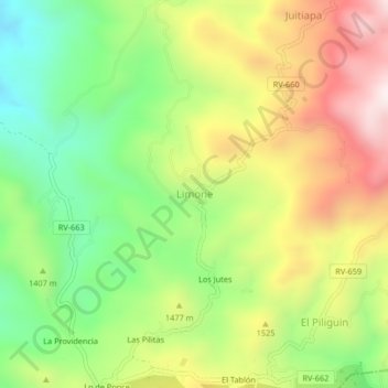 Carte topographique Limone, altitude, relief