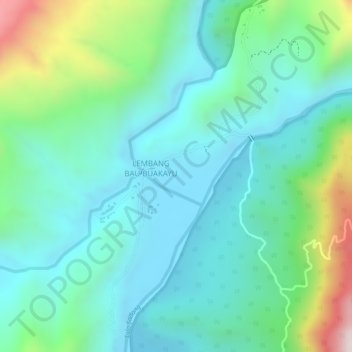 Carte topographique Kawasan Wisata Ollon, altitude, relief