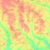 Carte topographique Cherokee County, altitude, relief