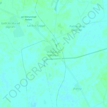 Carte topographique Shoukat Ali Khokhar, altitude, relief