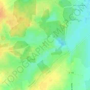 Carte topographique Pannessière, altitude, relief