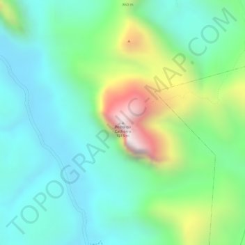Carte topographique Pedra do Cachorro, altitude, relief
