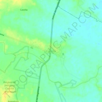 Carte topographique Castilla, altitude, relief