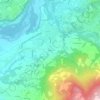 Carte topographique Giaon, altitude, relief