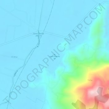 Carte topographique cerro mariño g8, altitude, relief