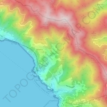 Carte topographique Groppo, altitude, relief